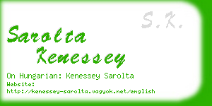 sarolta kenessey business card